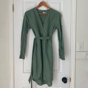Gap linen-blend shirtdress